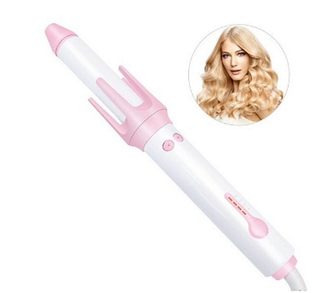 НЕМСКА Автоматична керамична въртяща се маша, Въртящ се захранващ кабел, Бързо оформяне на косата + ЛЕД ФЕНЕР