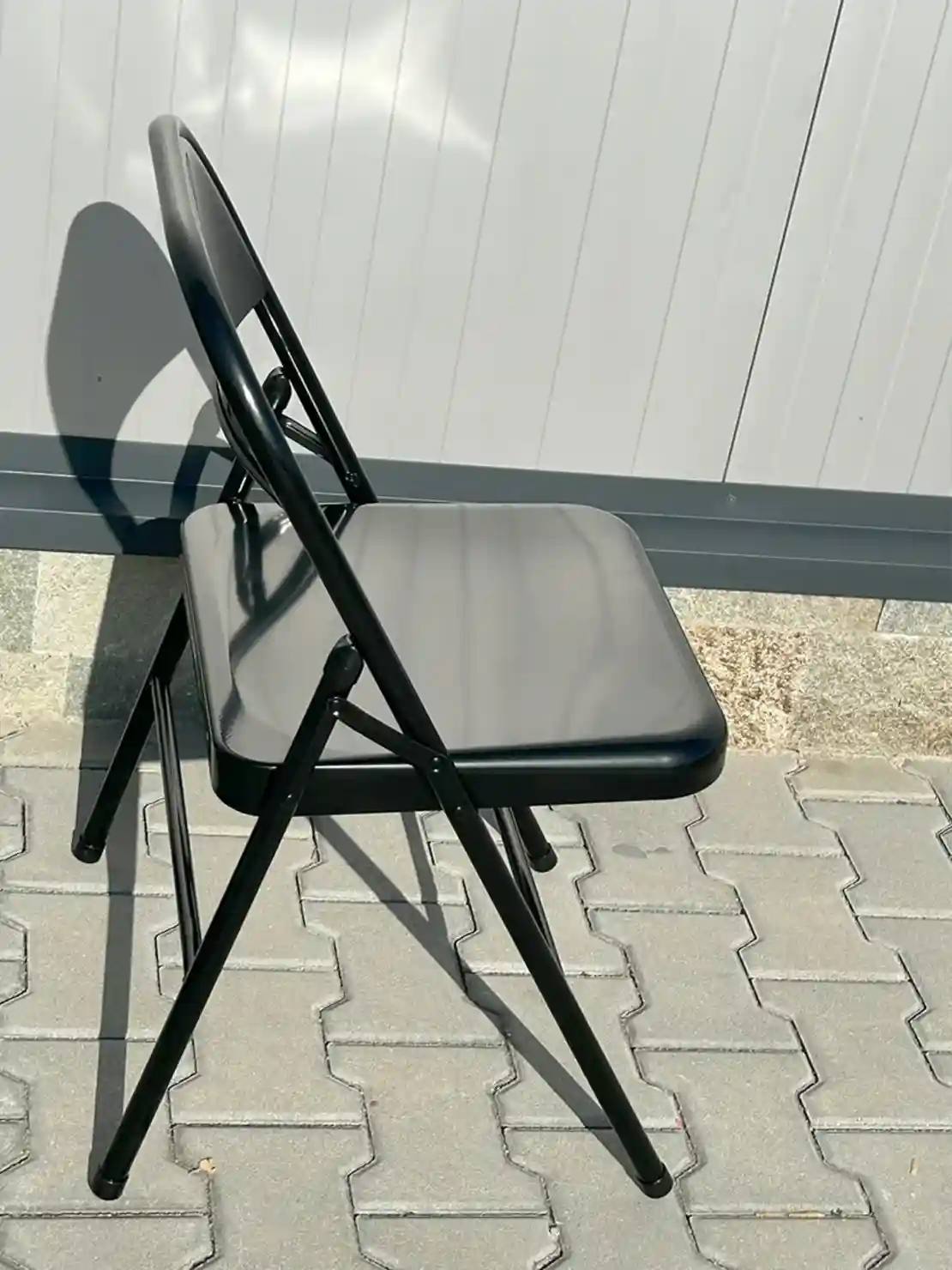 НЕМСКИ Сгъваем Градински Стол – Метална Конструкция + ЛЕД ФЕНЕР