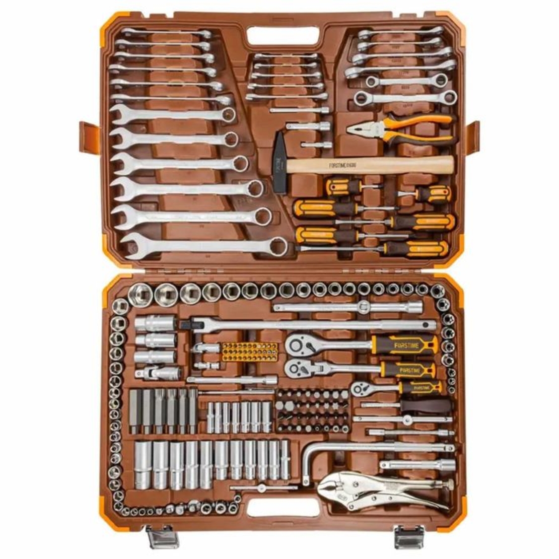 НЕМСКО Гедоре 202 Части 1/4″, 3/8″, 1/2″ FORSTIME + Подарък ЛЕД ФЕНЕР