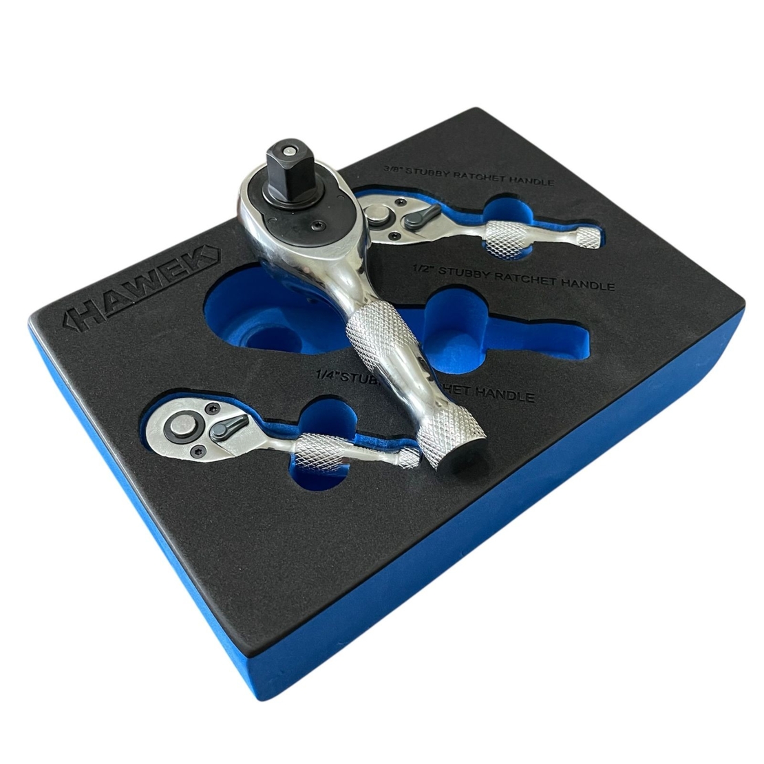 НЕМСКИ Мини Тресчотки Професионален Комплект 3 броя Тресчотка HAWEK Хром Ванадиева Стомана HW-2056 + ЛЕД ФЕНЕР