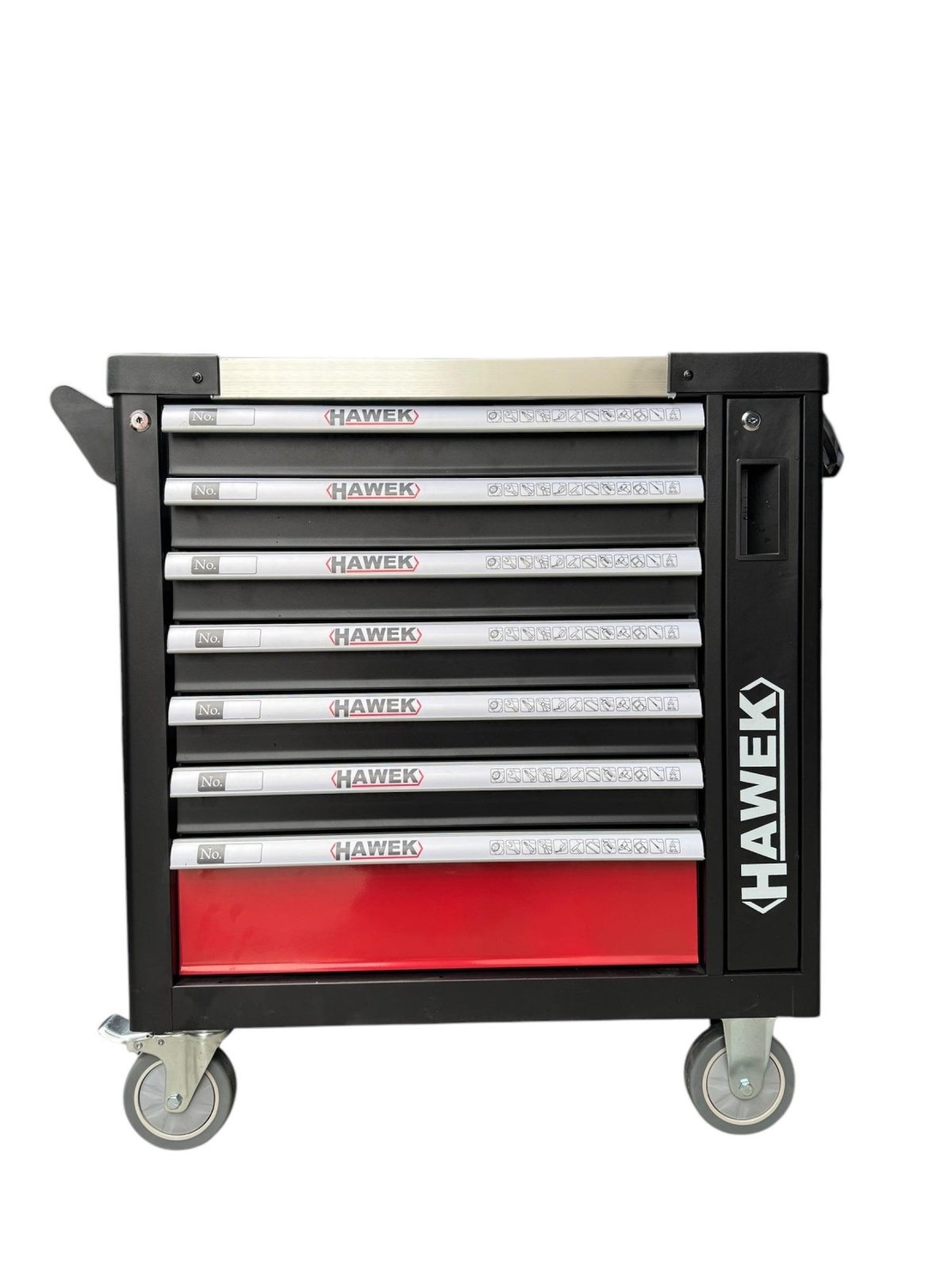 НЕМСКИ Професионален Шкаф за Инструменти с Метален Плот HAWEK HW-1153 + ЛЕД ФЕНЕР