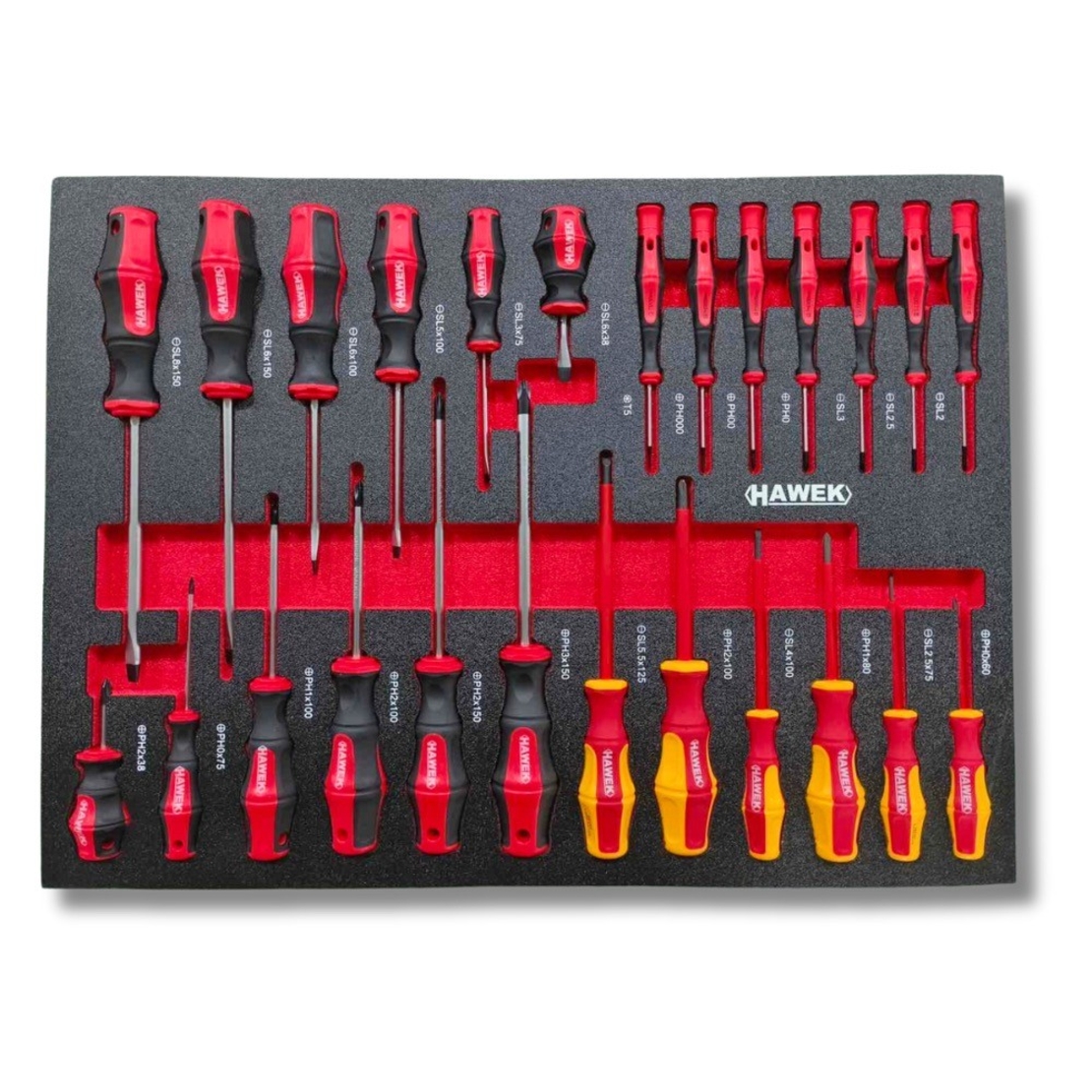 НЕМСКИ Професионален Шкаф с Инструменти HAWEK с 12 чекмеджета ПОЛША + ЛЕД ФЕНЕР