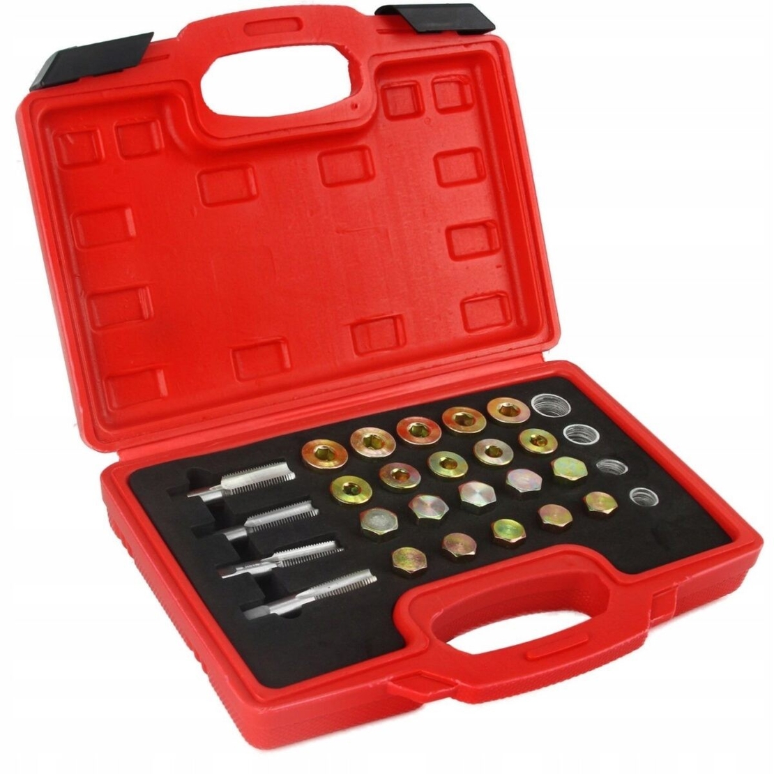 НЕМСКИ Комплект за ремонт на пробки на картер Mar-Pol M57609 64 части + ЛЕД ФЕНЕР