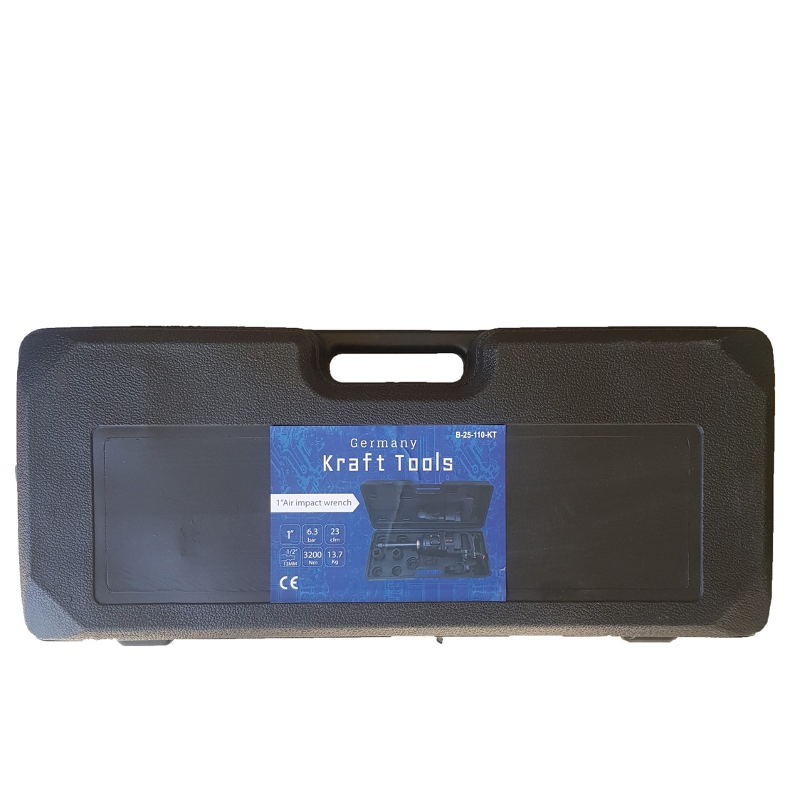 НЕМСКИ Пневматичен Професионален Ударен Гайковерт Дълъг Шпиндел 1″ цол KRAFTTOOLS 3800Nm + ЛЕД ФЕНЕР