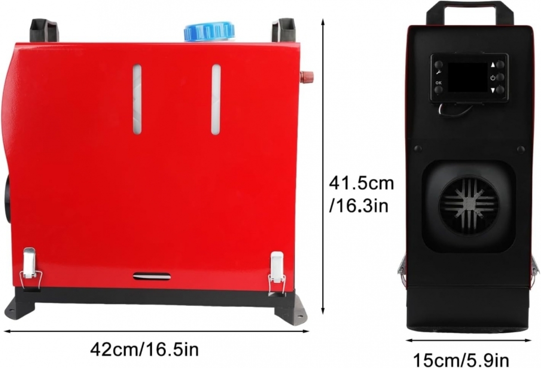 НЕМСКА Суха Преносима Дизелова Печка 8kw 12V/24V + ЛЕД ФЕНЕР