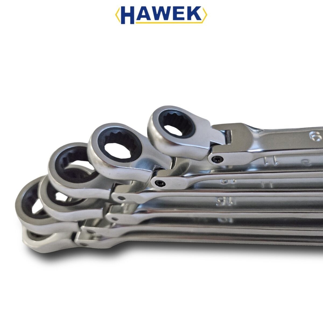 НЕМСКИ Удължени Подвижни Ключове Звезди с тресчотка Прави Дълги Чупещи 8-19мм Полски HAWEK + ЛЕД ФЕНЕР