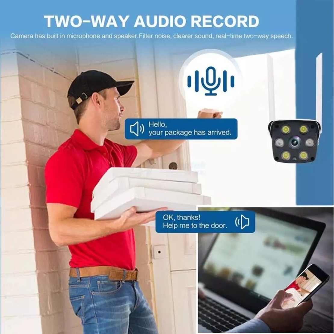 НЕМСКА LiveCam външна Wifi охранителна камера Full HD + ЛЕД ФЕНЕР