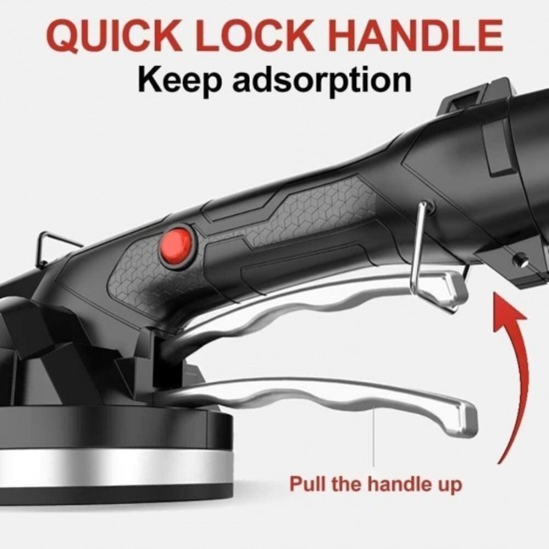 НЕМСКА Безжична Вендуза за плочки Акумулаторна до 100кг Вибромашина + ЛЕД ФЕНЕР