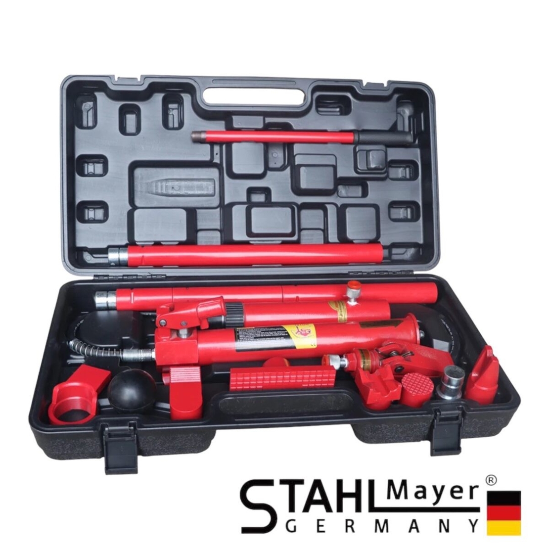 НЕМСКА Хидравлична Разпъвачка 10 тона Tенекеджийска STAHLMAYER + ЛЕД ФЕНЕР