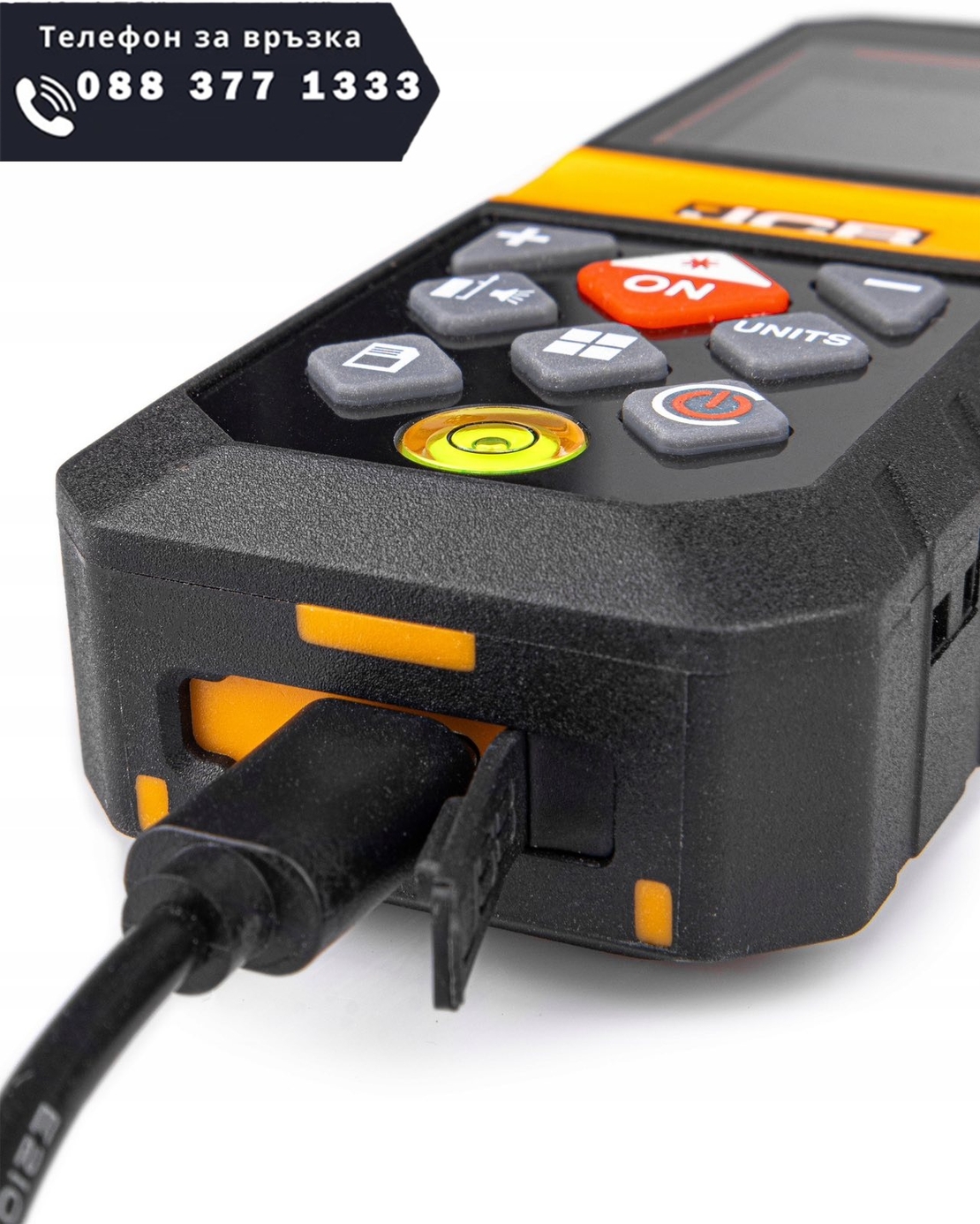 НЕМСКА Акумулаторна Лазерна Ролетка JCB 80 метра LDM-80 + ЛЕД ФЕНЕР