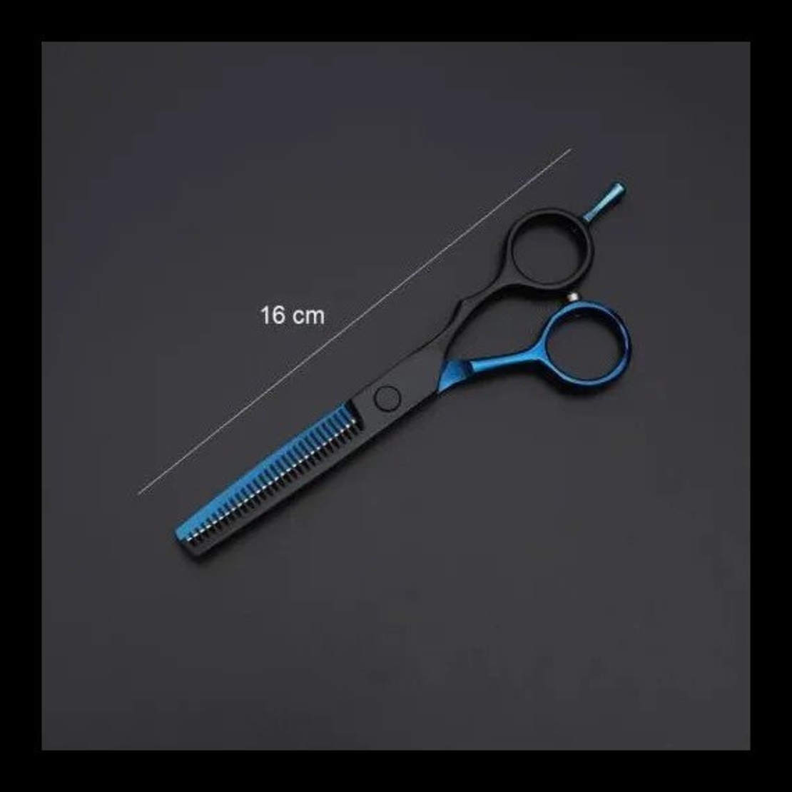 НЕМСКИ Професионални Ножици За Въртене Sela, Черно+Синьо 16 см