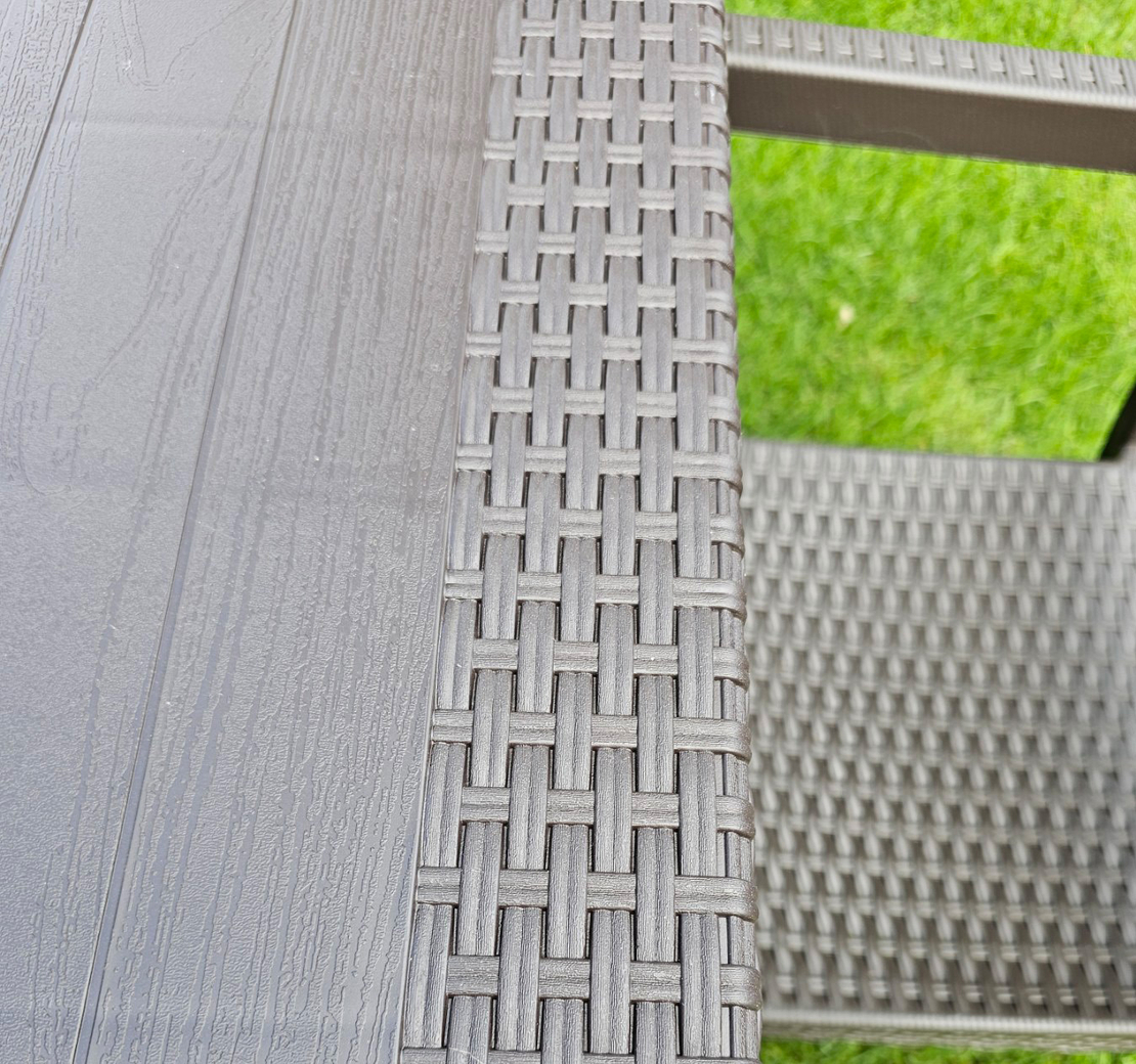 НЕМСКИ Градински Комплект - 90x90см и 4 Стола 5 Цвята НОВ + ЛЕД ФЕНЕР