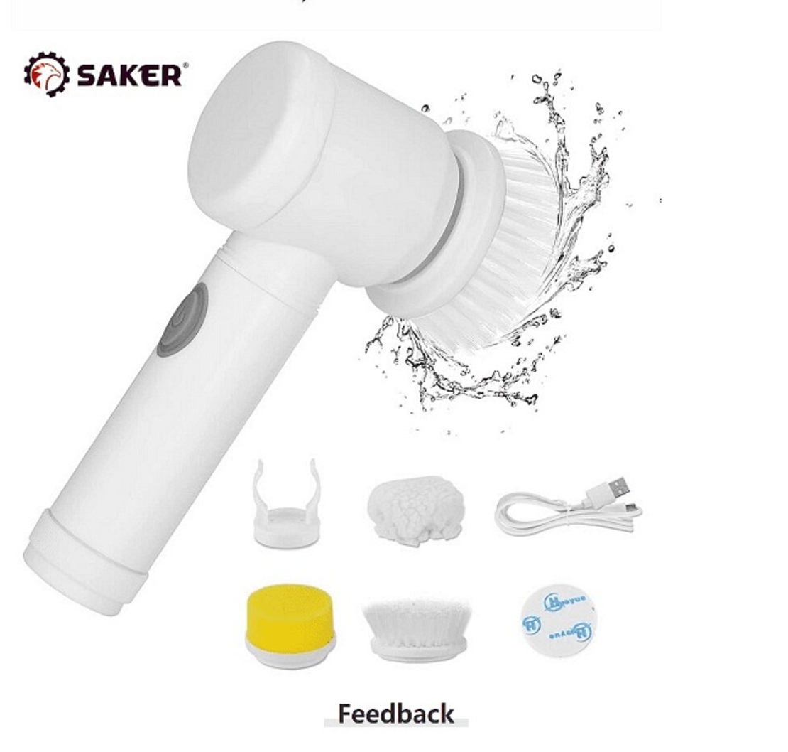 НЕМСКИ Безжична акумулаторна четка, Magic brush, 3 степени на скорост, 3 различни накрайника + ЛЕД ФЕНЕР