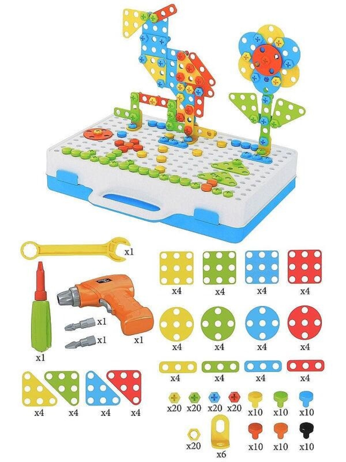 НЕМСКА Конструктор мозайка Creative Magic Panel 310 части + ЛЕД ФЕНЕР