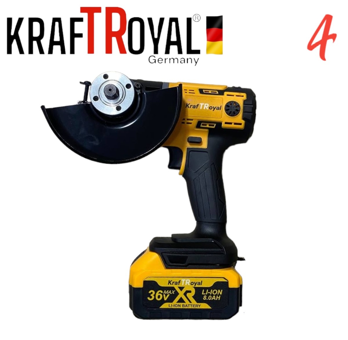 НЕМСКИ 5в1 Мултифункционален Инструмент 5 Приставки Сменяеми KRAFTROYAL 36V Водоструйка Винтоверт Гайковерт-Импакт Перфоратор и Ъглошлайф Акумулаторен 2х Батерии + ЛЕД ФЕНЕР