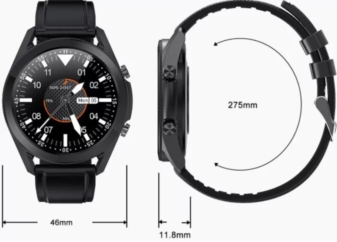 НЕМСКИ Smart Watch Lemfo G33 черен часовник с пулс и кръвно налягане + ЛЕД ФЕНЕР