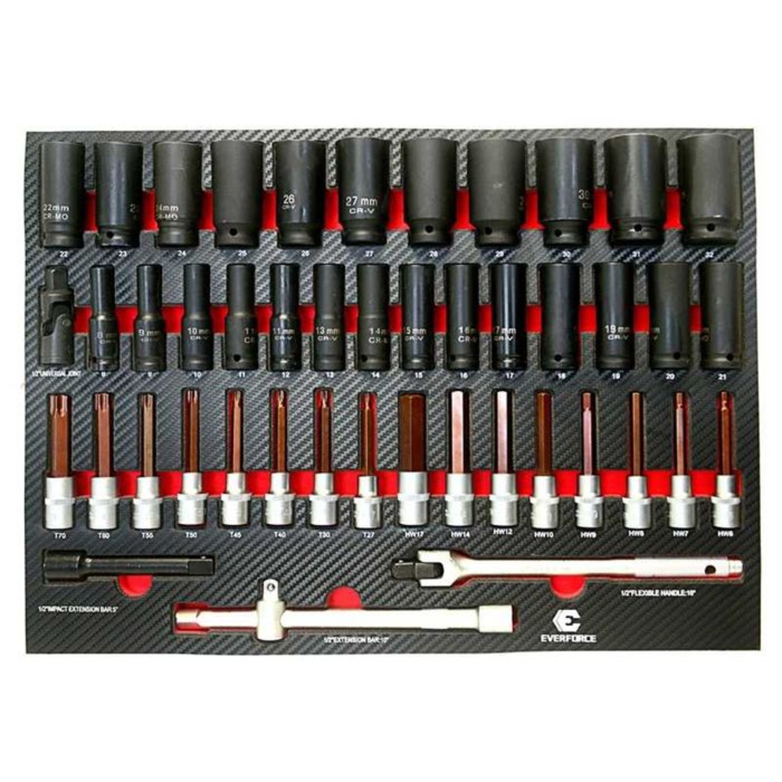 НЕМСКИ Професионален шкаф с инструменти EVERFORCE Maxi-Line +ЛЕД ФЕНЕР