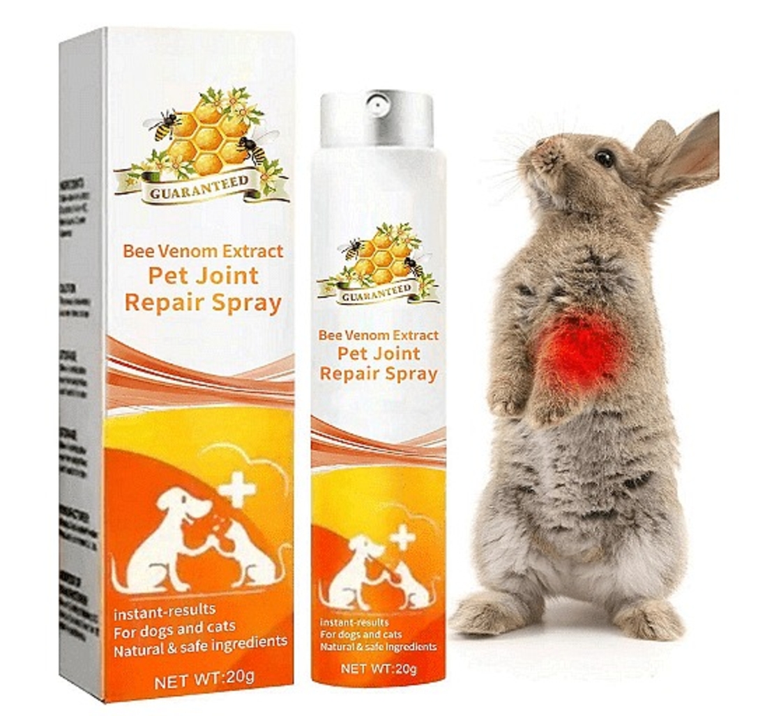 НЕМСКИ Успокояващ спрей за възстановяване на стави, Натурален спрей, За сила и гъвкавост, Облекчаване на дискомфорта при домашни любимци + ЛЕД ФЕНЕР