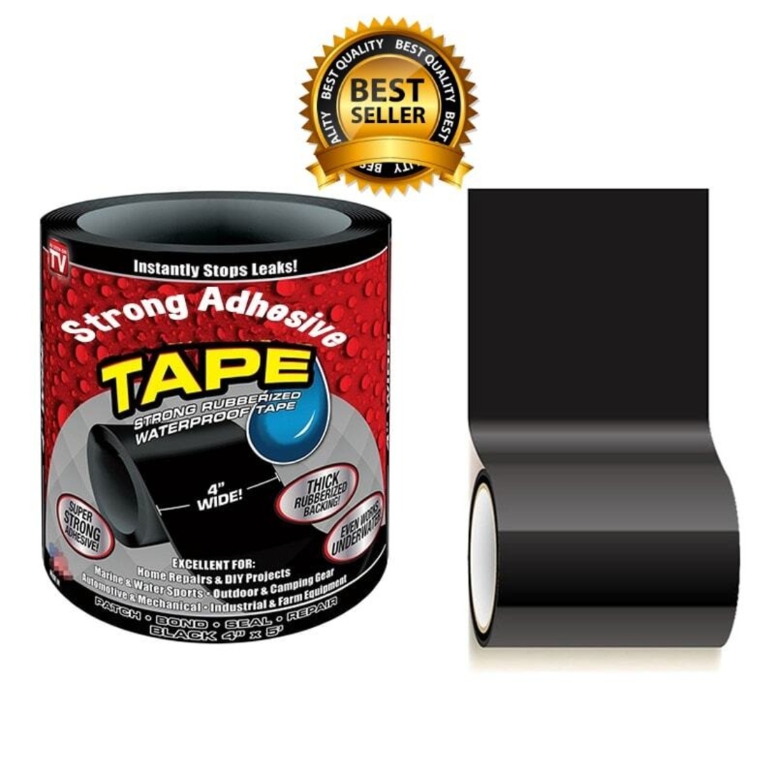 НЕМСКО Водоустойчиво супер тиксо FLEX TAPE + ЛЕД ФЕНЕР