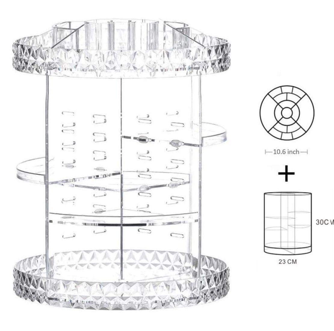 Въртящ се органайзер за козметика