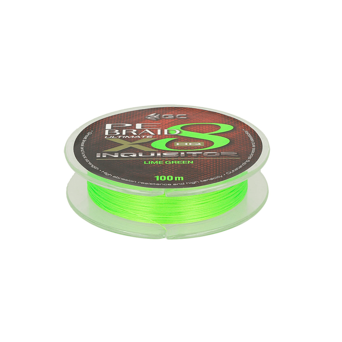 Golden Catch Braided Line Inquisitor PE X8 100m Lime Green #0.8
