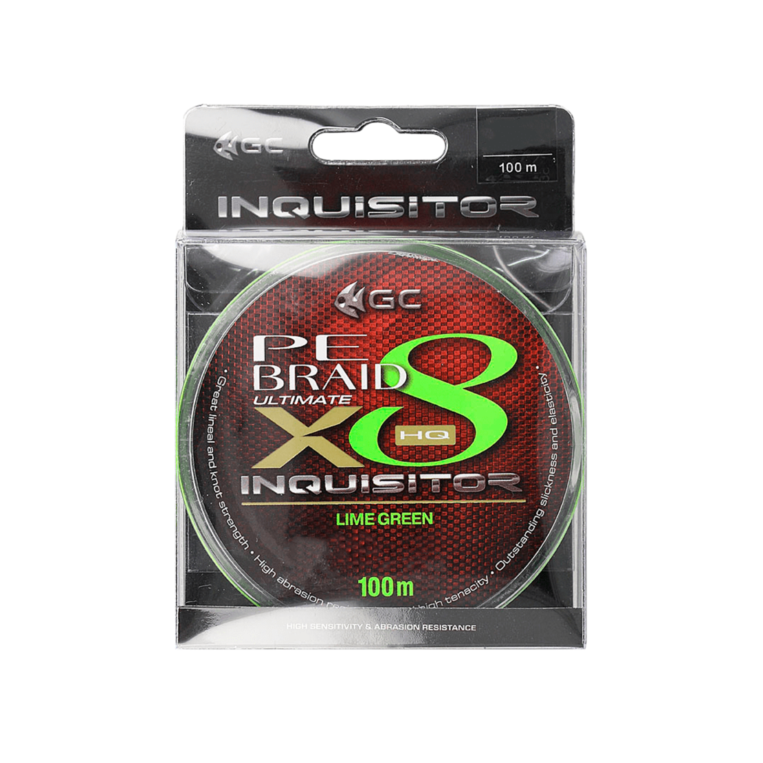 Golden Catch Braided Line Inquisitor PE X8 100m Lime Green #1.5