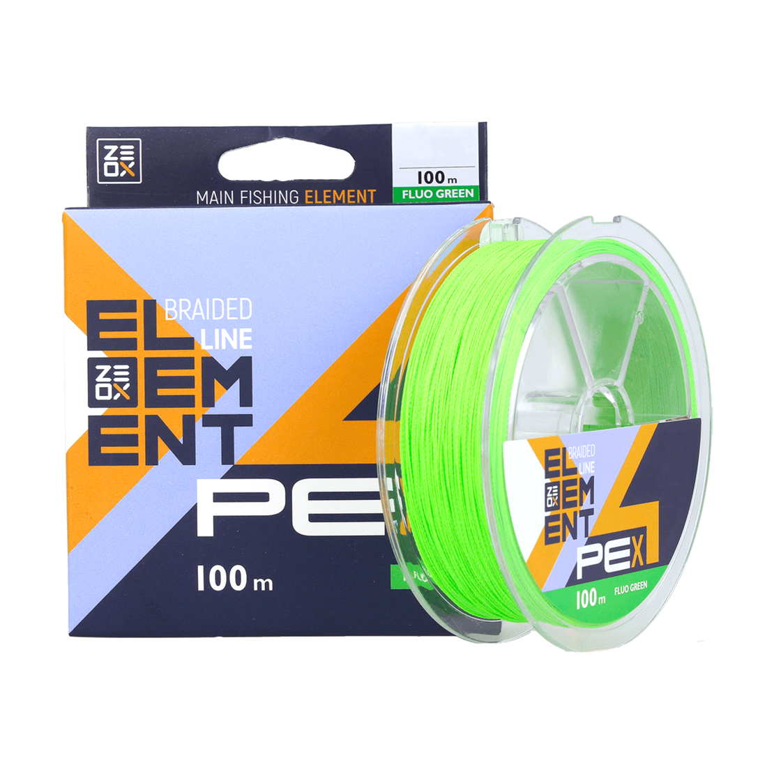 Zeox Braided Line Element PE X4 100m Fluo Green #0.6
