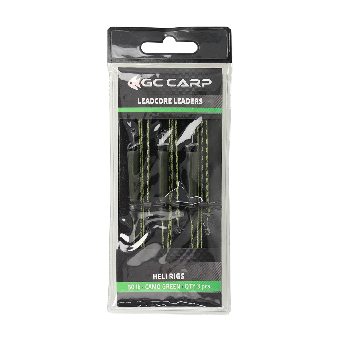 Golden Catch Heli Rigs 50lb(3pcs)Camo Green