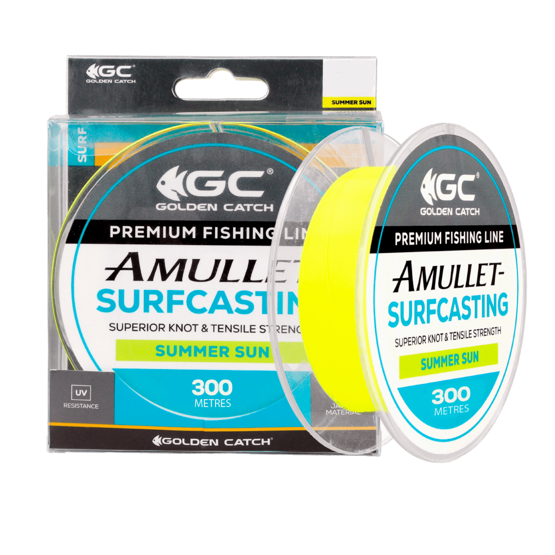 Golden Catch Nylon Line Amullet Surfcasting 300m Summer Sun 0.309mm