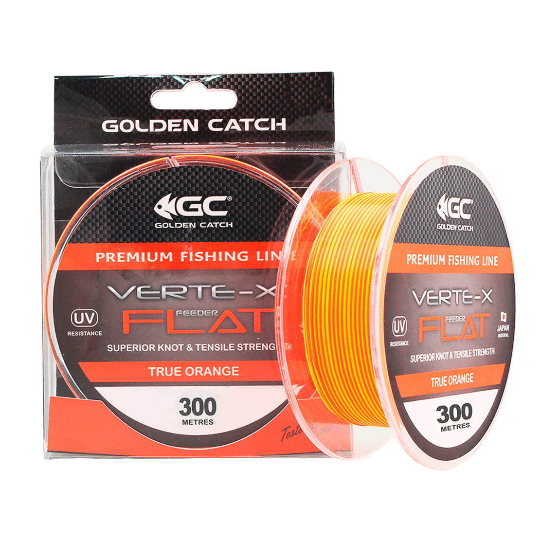Nylon Line Golden Catch Verte-X Flat 300m True Orange 0.309mm