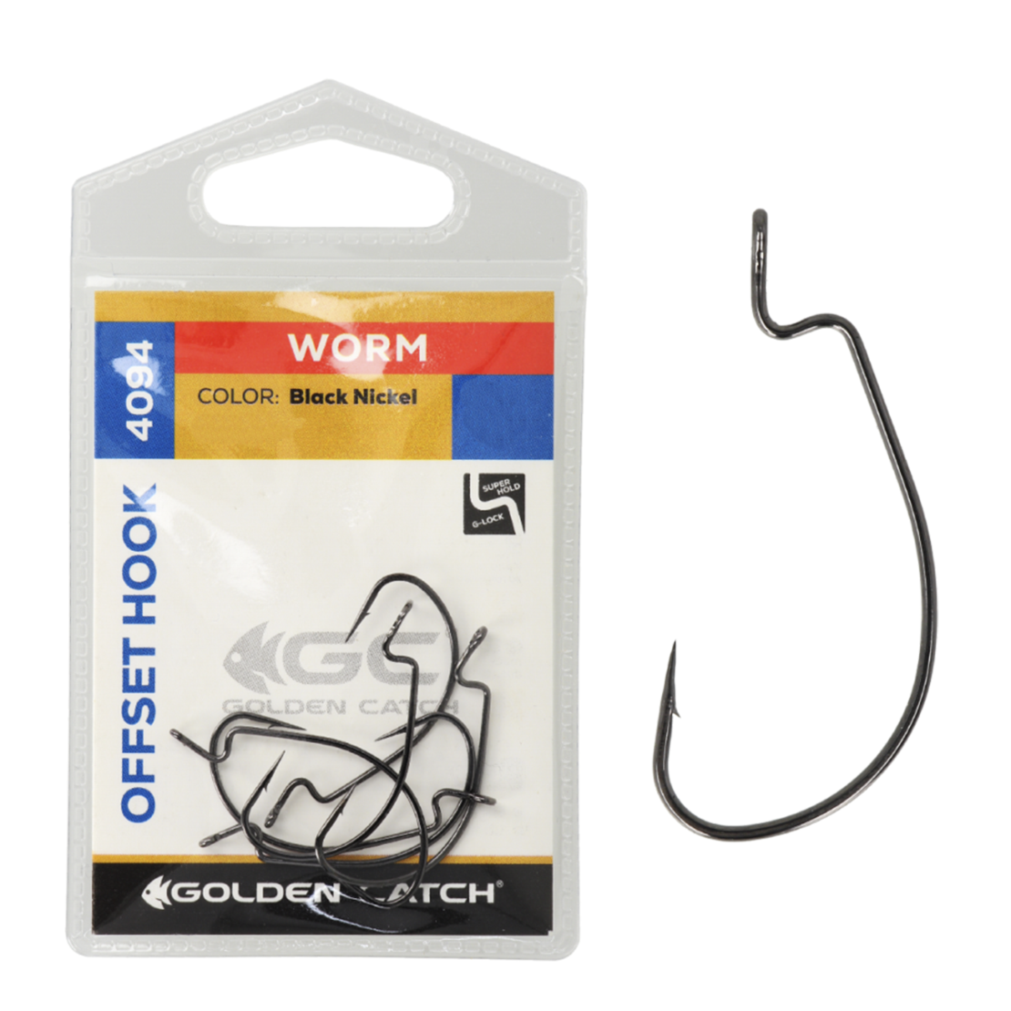 Golden Catch Offset Hook Worm 4094BN №3/0(4pcs)