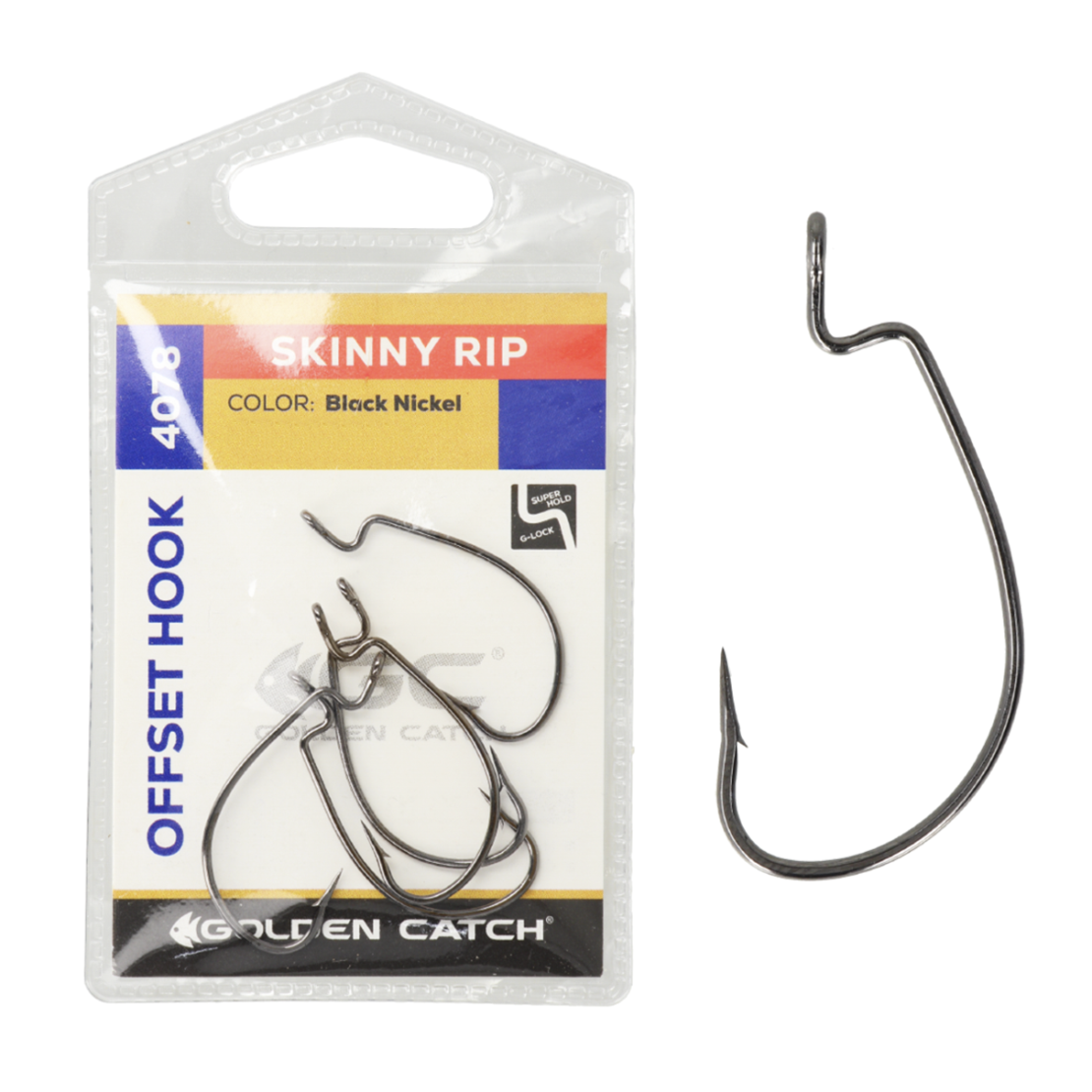 Golden Catch Offset Hook Skinny Rip 4078BN №1/0(5pcs)
