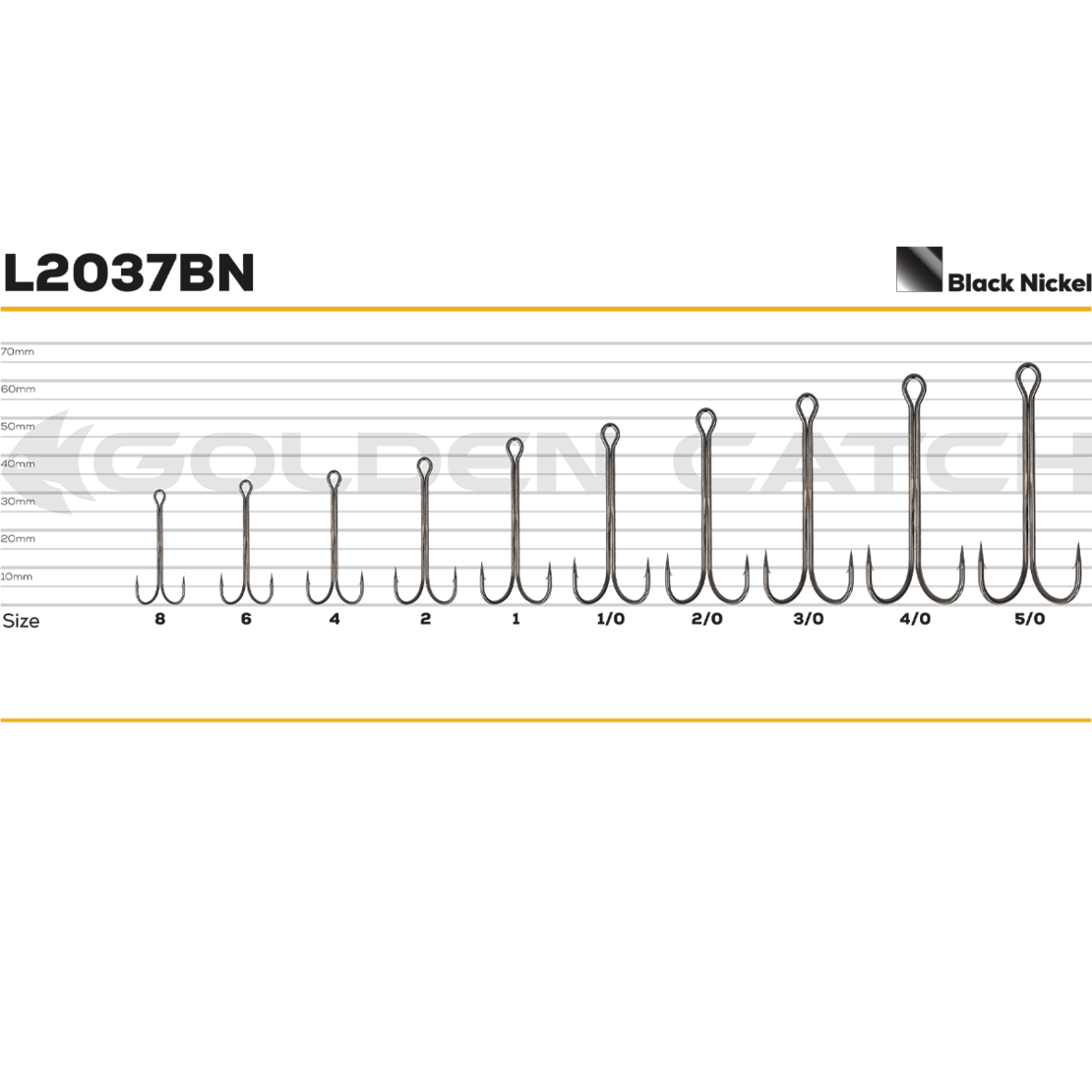 Golden Catch Double Hook Long L2037BN №1/0(6pcs)NEW 2024