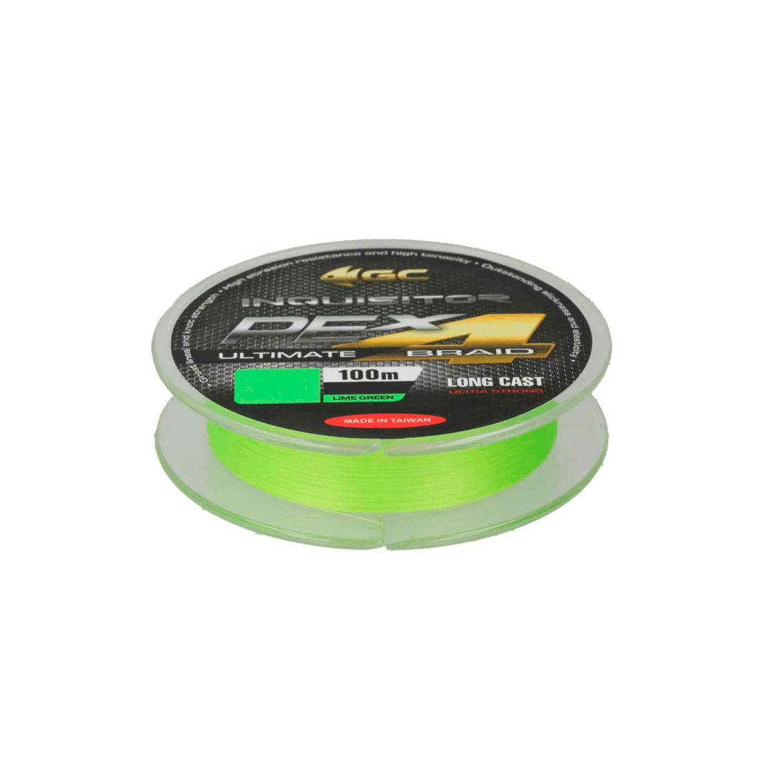 Golden Catch Braided Line Inquisitor PE X4 100m Lime Green #1.5