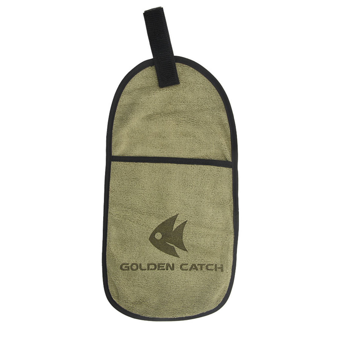 Golden Catch Fishing Towel With Pocket Green