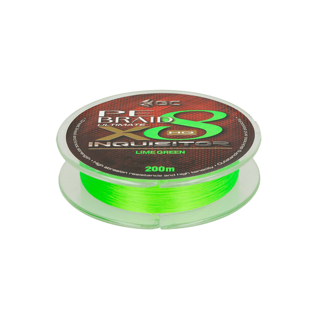Golden Catch Braided Line Inquisitor PE X8 200m Lime Green #1.5