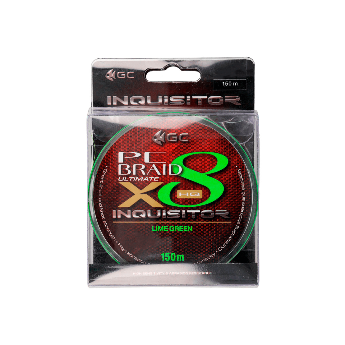 Golden Catch Braided Line Inquisitor PE X8 150m Lime Green #2.5