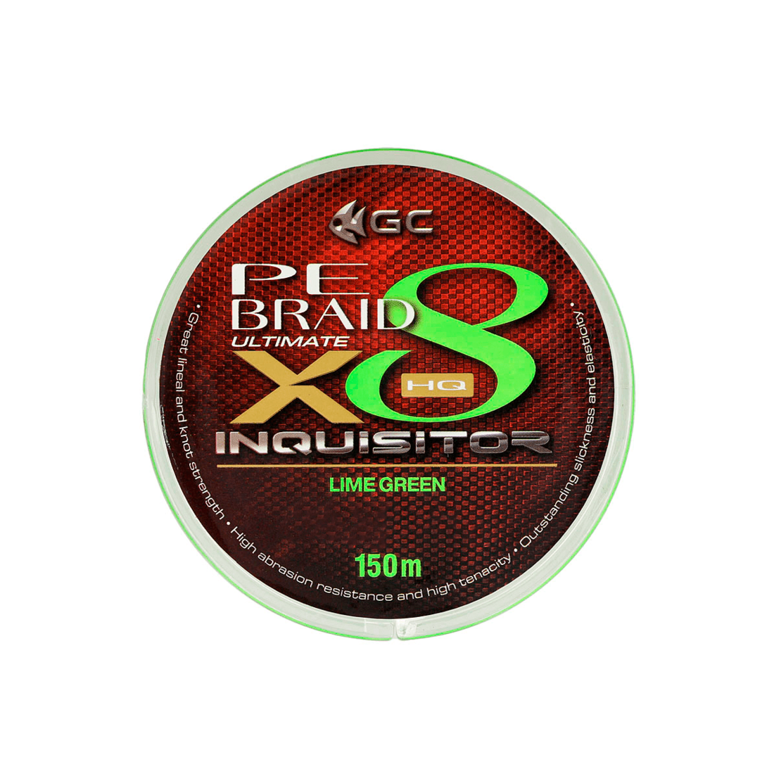 Golden Catch Braided Line Inquisitor PE X8 150m Lime Green #2.0