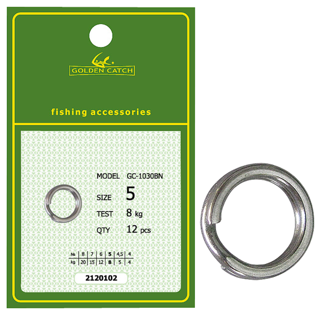 Golden Catch Split Ring 1030BN №5(12pcs)