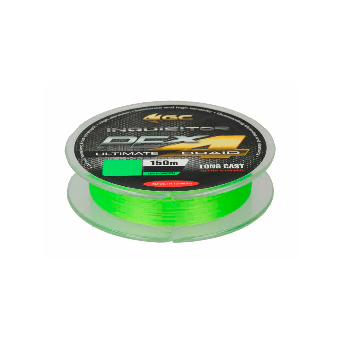 Golden Catch Braided Line Inquisitor PE X4 150m Lime Green #2.5