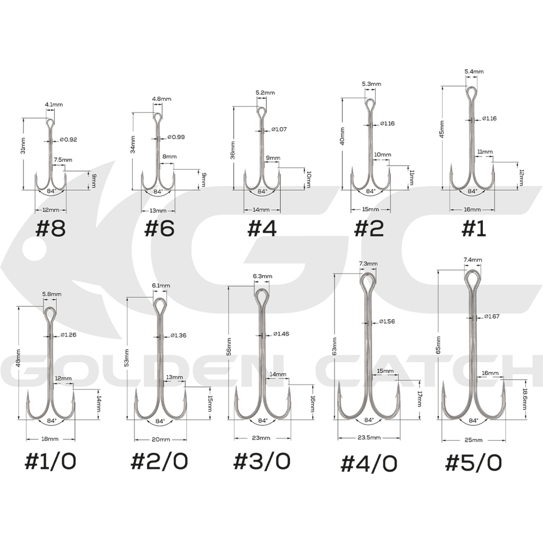 Golden Catch Double Hook Long L2037BN №1/0(6pcs)NEW 2024