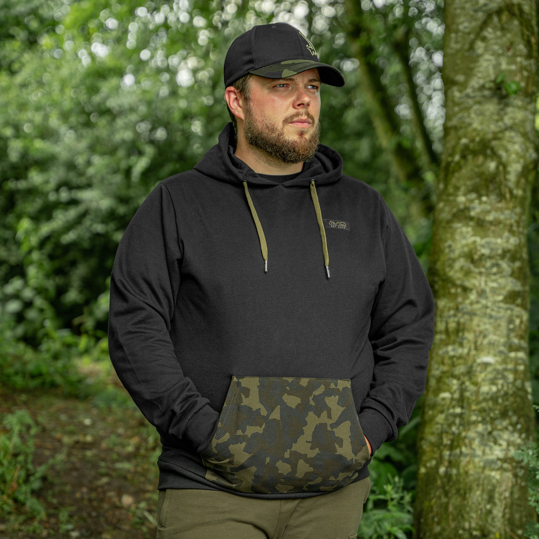 MINIMAL HOODIE BLACK - S