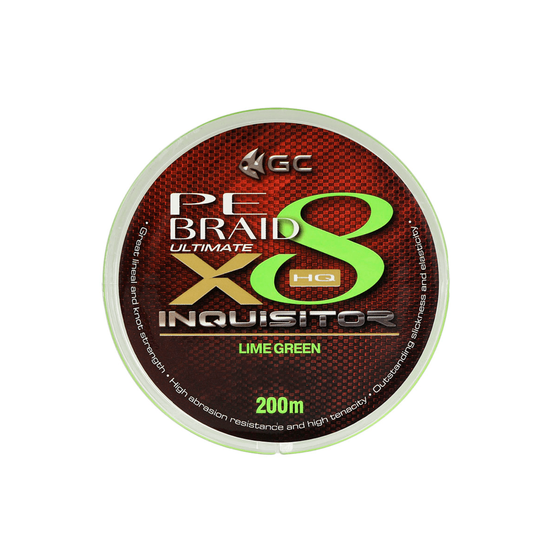 Golden Catch Braided Line Inquisitor PE X8 200m Lime Green #0.8