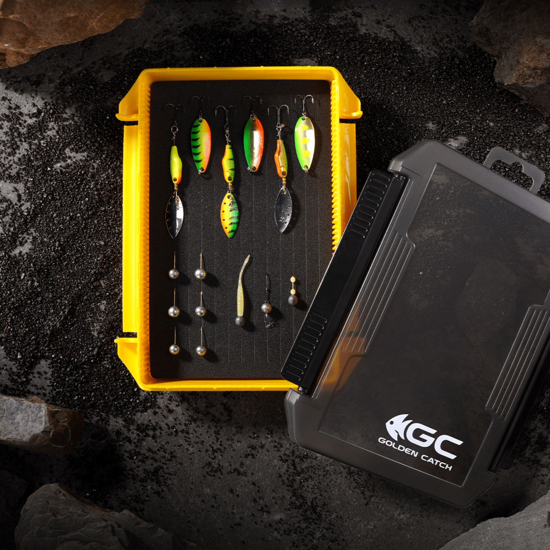 Golden Catch Lure Case Foam Double Lock LC-2015F NEW 2024