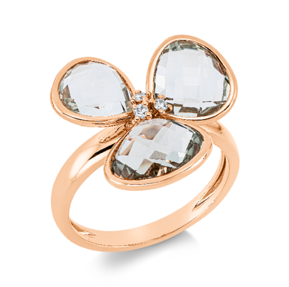 6.25 ct Ring with topaz and diamonds