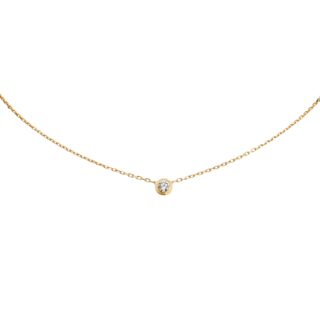 0.32 ct Diamond necklace yellow gold