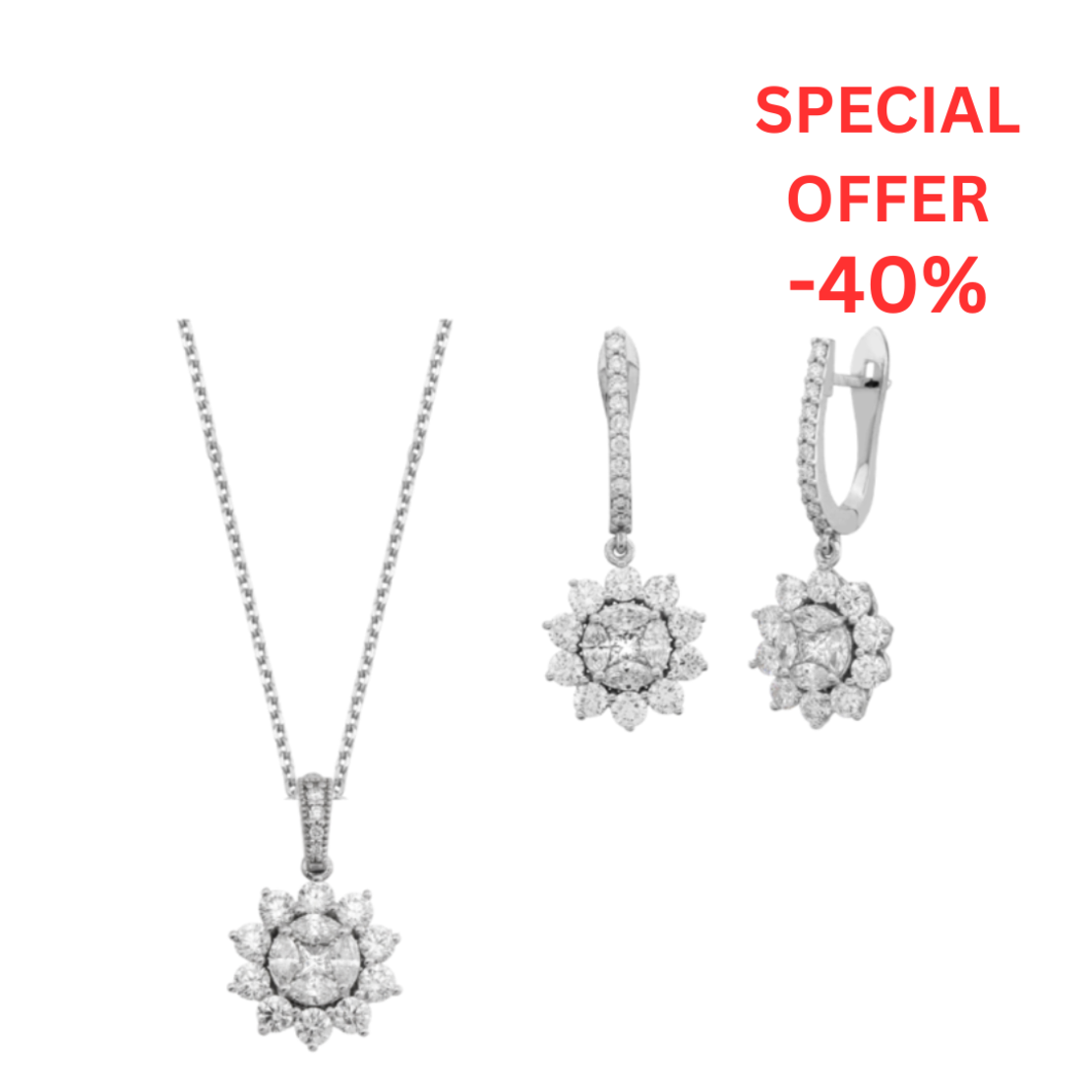 3.57 ct Set with diamonds