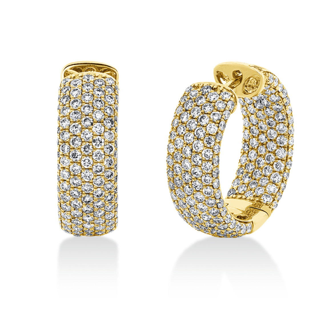 3.80 ct Pave diamond earrings