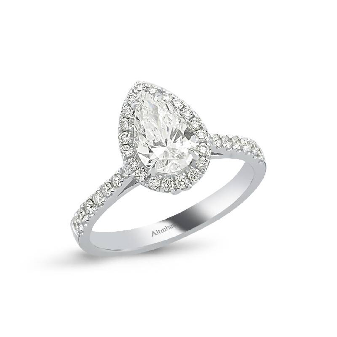 1.37 ct Pear cut investment diamond ring