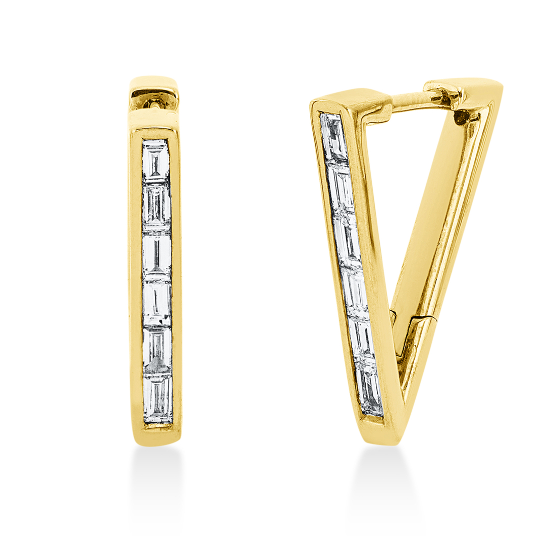 0.39 ct Baguette cut diamond earrings
